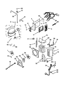 Upper Unit Parts Diagram and Parts List for JF42SSFXDA01  Jenn-Air Refrigerator