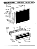 FRONT PANEL & ACCESS PANEL Diagram and Parts List for WU882  Maytag Dishwasher