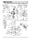 TUB SUPPORTS, BASE FRAME, MOTOR & VALVES Diagram and Parts List for WU882  Maytag Dishwasher