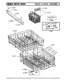 TRACK & RACK ASSEMBLY Diagram and Parts List for WU882  Maytag Dishwasher