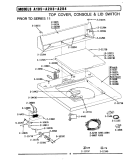 TOP COVER, CONSOLE & LID SWITCH Diagram and Parts List for A105  Maytag Washer