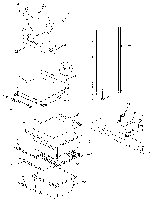 Shelves & Accessories Diagram and Parts List for JRS203B MBQ01A Jenn-Air Refrigerator