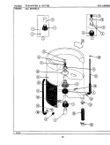 TUB (INNER & OUTER) Diagram and Parts List for A104  Maytag Washer