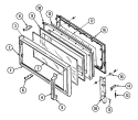 DOOR Diagram and Parts List for M418W  Jenn-Air Microwave Oven Combo