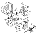 INTERNAL CONTROLS Diagram and Parts List for M418W  Jenn-Air Microwave Oven Combo