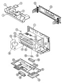 BASE Diagram and Parts List for M418W  Jenn-Air Microwave Oven Combo