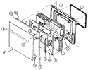 DOOR Diagram and Parts List for WME3020B  Jenn-Air Microwave Oven Combo