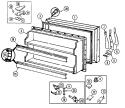 FREEZER DOOR Diagram and Parts List for GT19X8FA DC54A Admiral Refrigerator