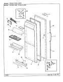 FRESH FOOD DOOR Diagram and Parts List for RC24LA-3AW CS84A Amana Refrigerator