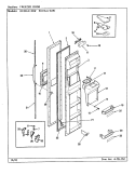 FREEZER DOOR Diagram and Parts List for RC24LN-3AW CS83A Amana Refrigerator