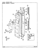 FREEZER DOOR Diagram and Parts List for RC203PDV  Magic Chef Refrigerator