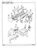ICE MAKER & BIN Diagram and Parts List for RC203PDV  Magic Chef Refrigerator