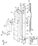 FREEZER DOOR Diagram and Parts List for RC203TDV  Magic Chef Refrigerator