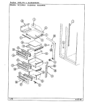 SHELVES & ACCESSORIES Diagram and Parts List for RC224PDV DS32A Amana Refrigerator