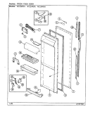 FRESH FOOD DOOR Diagram and Parts List for RC224PDA DS33A Amana Refrigerator