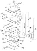 SHELVES & ACCESSORIES Diagram and Parts List for HRNS2239V  Admiral Refrigerator