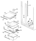 SHELVES & ACCESSORIES Diagram and Parts List for GS20B8D3B  Maytag Refrigerator