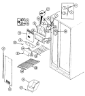 FREEZER COMPARTMENT Diagram and Parts List for GS20X8D3V  Admiral Refrigerator