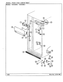 FRESH FOOD COMPARTMENT Diagram and Parts List for GS22X8DV DR33B Admiral Refrigerator