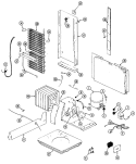 UNIT COMPARTMENT & SYSTEM Diagram and Parts List for RCE224RDV DS38A Maytag Refrigerator