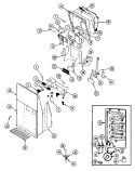 ICE & WATER DISPENSER Diagram and Parts List for GS22X8DA  Admiral Refrigerator