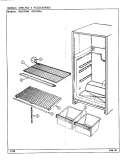 SHELVES & ACCESSORIES Diagram and Parts List for RB170PW DG25A Magic Chef Refrigerator