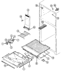 FREEZER COMPARTMENT Diagram and Parts List for RB170PW DG25A Magic Chef Refrigerator