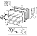 FREEZER DOOR Diagram and Parts List for RB172PFA DG38A Magic Chef Refrigerator