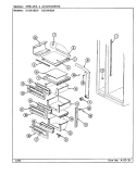 SHELVES & ACCESSORIES Diagram and Parts List for GS24X9DA DR86A Admiral Refrigerator