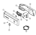 CONTROL PANEL Diagram and Parts List for DWU8450AAX  Maytag Dishwasher
