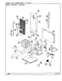 UNIT COMPARTMENT & SYSTEM Diagram and Parts List for BS24X9DK DN92A Admiral Refrigerator