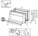 FREEZER DOOR Diagram and Parts List for RB151PA DG03A Magic Chef Refrigerator