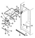 FRESH FOOD COMPARTMENT Diagram and Parts List for GT17X43A DF36A Admiral Refrigerator