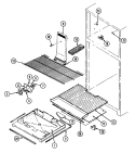 FREEZER COMPARTMENT Diagram and Parts List for GT17X43A DF36A Admiral Refrigerator