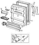 FRESH FOOD DOOR Diagram and Parts List for NT177MA  Norge Refrigerator