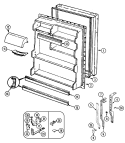 Part Location Diagram of 70112-1 Whirlpool RETAINER, BOTTLE