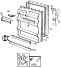 FRESH FOOD DOOR Diagram and Parts List for GT15X6V  International Refrigerator