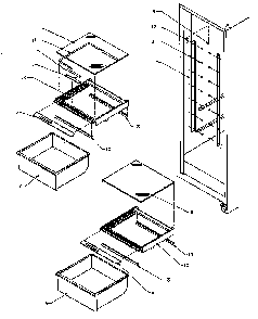 Ref Shelving And Drawers Diagram and Parts List for SQD25N2L-P1181317WL  Amana Refrigerator