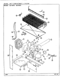 UNIT COMPARTMENT & SYSTEM Diagram and Parts List for RB173PW DG40A Magic Chef Refrigerator