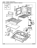 FREEZER COMPARTMENT Diagram and Parts List for RB234PDA DG98A Admiral Refrigerator