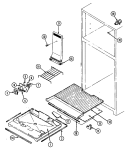 FREEZER COMPARTMENT Diagram and Parts List for RB171PFA DG29C Magic Chef Refrigerator
