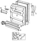 FRESH FOOD DOOR Diagram and Parts List for GT19X7A DC52A Admiral Refrigerator
