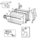 FREEZER DOOR Diagram and Parts List for GT19X7A DC52A Admiral Refrigerator