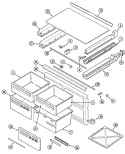 CHEST OF DRAWERS Diagram and Parts List for GT19X93V  Admiral Refrigerator
