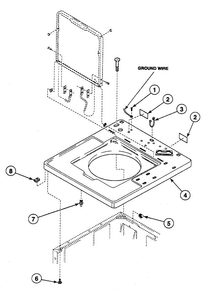 Cabinet Top Diagram and Parts List for SWT2A0LN1124  Speed Queen Washer