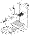 FREEZER COMPARTMENT Diagram and Parts List for CT15X4W  Crosley Refrigerator