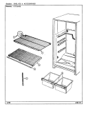 SHELVES & ACCESSORIES Diagram and Parts List for GT15X43 DF02A Admiral Refrigerator