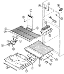 FREEZER COMPARTMENT Diagram and Parts List for GT23X8A DF92A Admiral Refrigerator