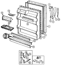 FRESH FOOD DOOR Diagram and Parts List for GT23X8A DF92A Admiral Refrigerator
