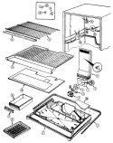 FREEZER COMPARTMENT Diagram and Parts List for RB172PA DG33C Magic Chef Refrigerator